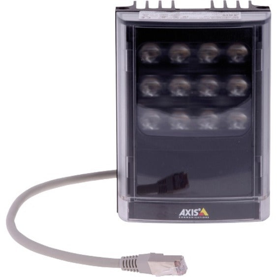 AXIS IR/White Light Illuminator showing 12-LED array configuration with integrated PoE cable connection