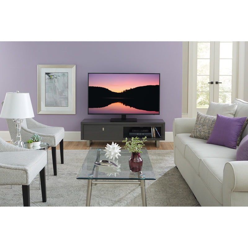 SANUS TV stand in modern living room setting showing aesthetic integration