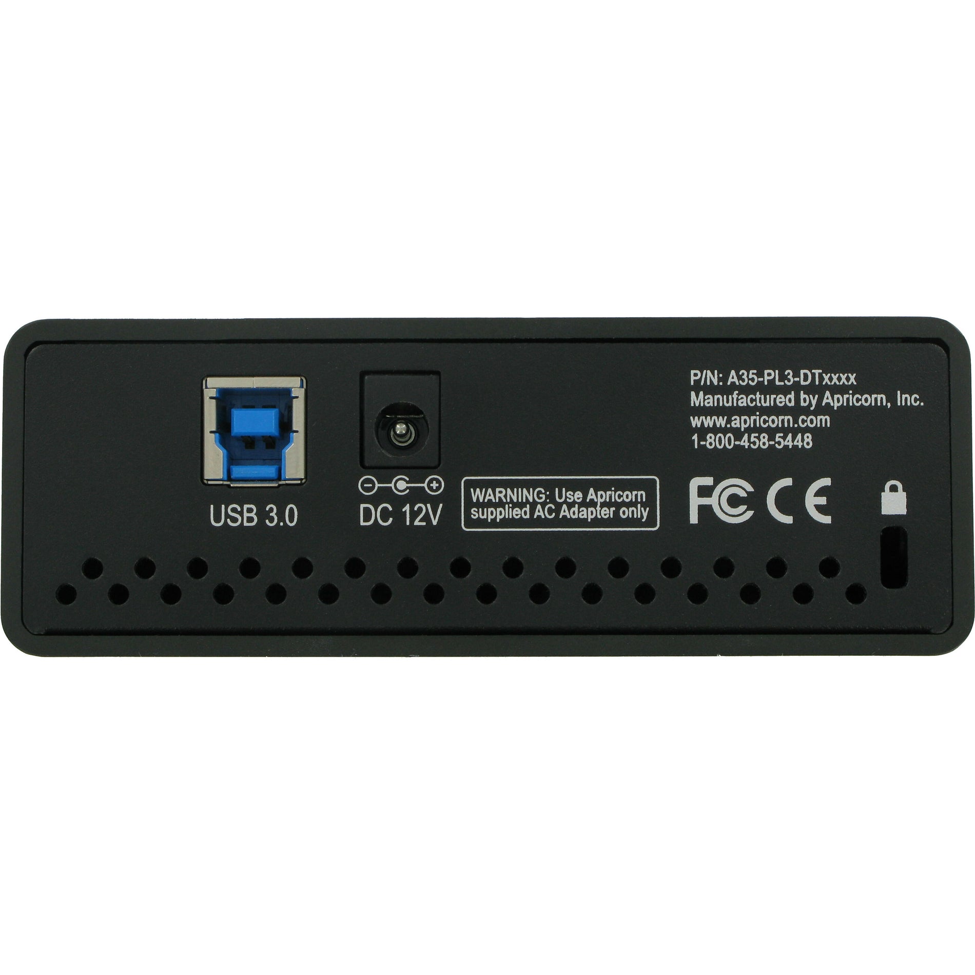 品牌名称：Apricorn Apricorn ADT-3PL256F-12TB 适配器锁DT FIPS USB 3.0 台式硬盘，12TB 安全存储解决方案