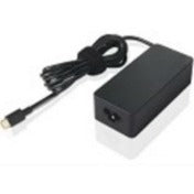 Lenovo 65W USB-C AC adapter with black power cord and USB-C connector against white background