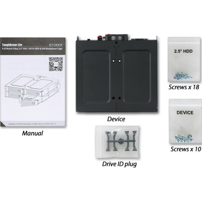 Icy Dock MB607SP-B ToughArmor Enceinte de Disque Râtelier à 4 Baies SATA 6Gbps avec Échange à Chaud