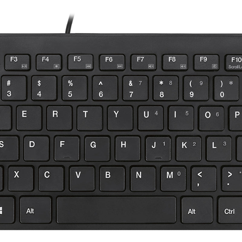 Detailed view of key layout and numeric keypad integration