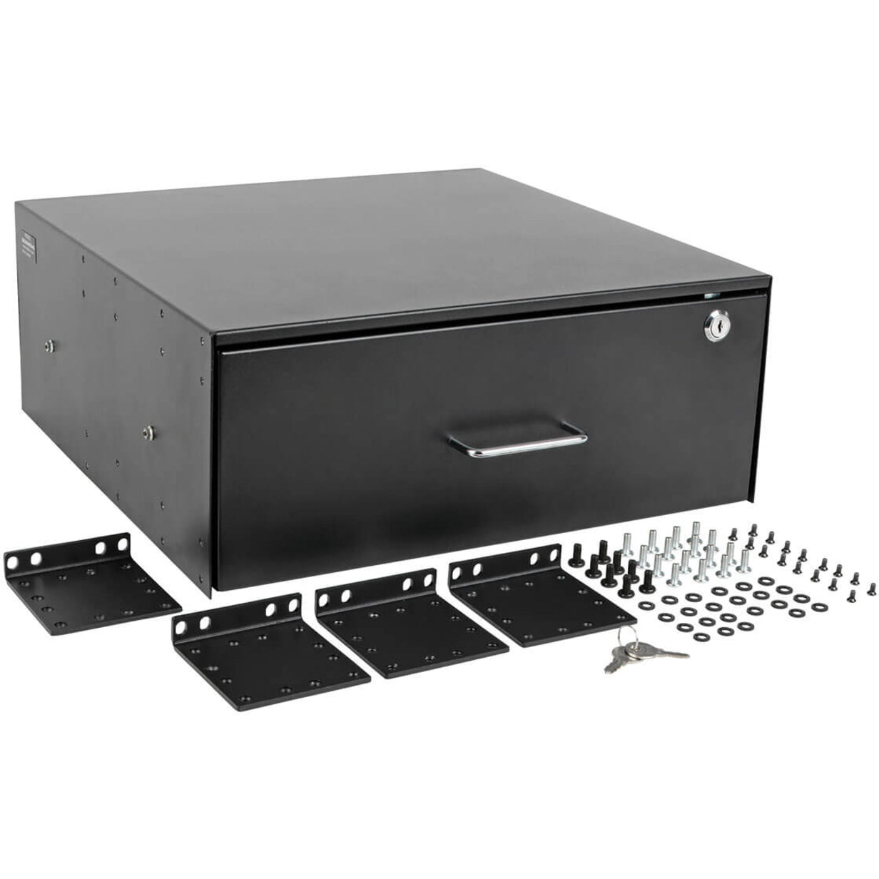 Tripp Lite SRDRAWER4U SmartRack 4U Locking Rack-Mount Storage Drawer, 17.8" Depth, 17.2" Width, 7" Height, Black Powder Coat