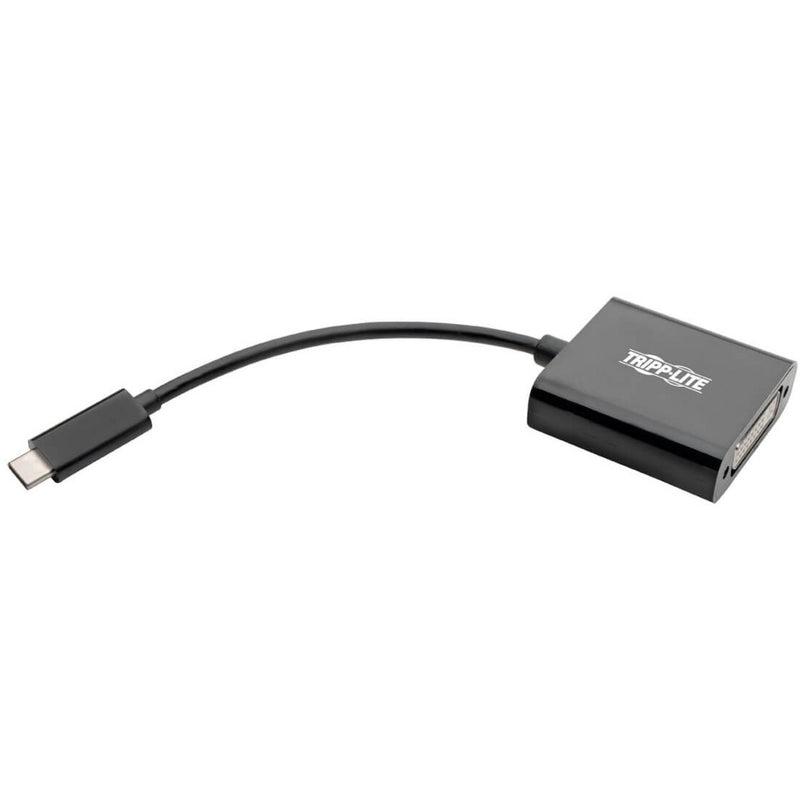 Side view of Tripp Lite USB-C to DVI adapter showing slim profile design