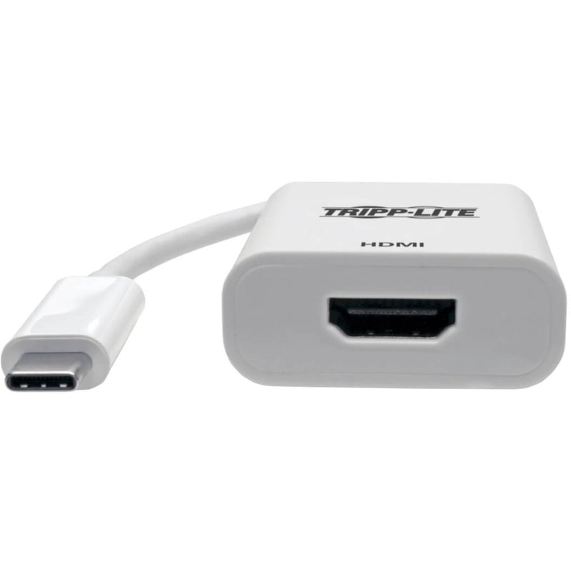 Close-up of Tripp Lite adapter HDMI port and USB-C connector