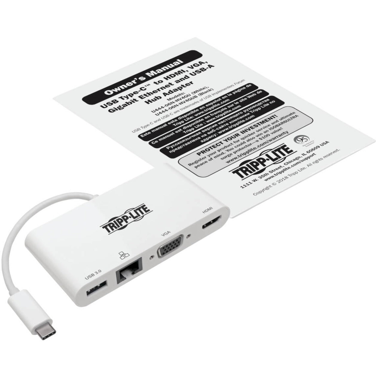 Tripp Lite USB-C adapter with owner's manual-alternate-image8