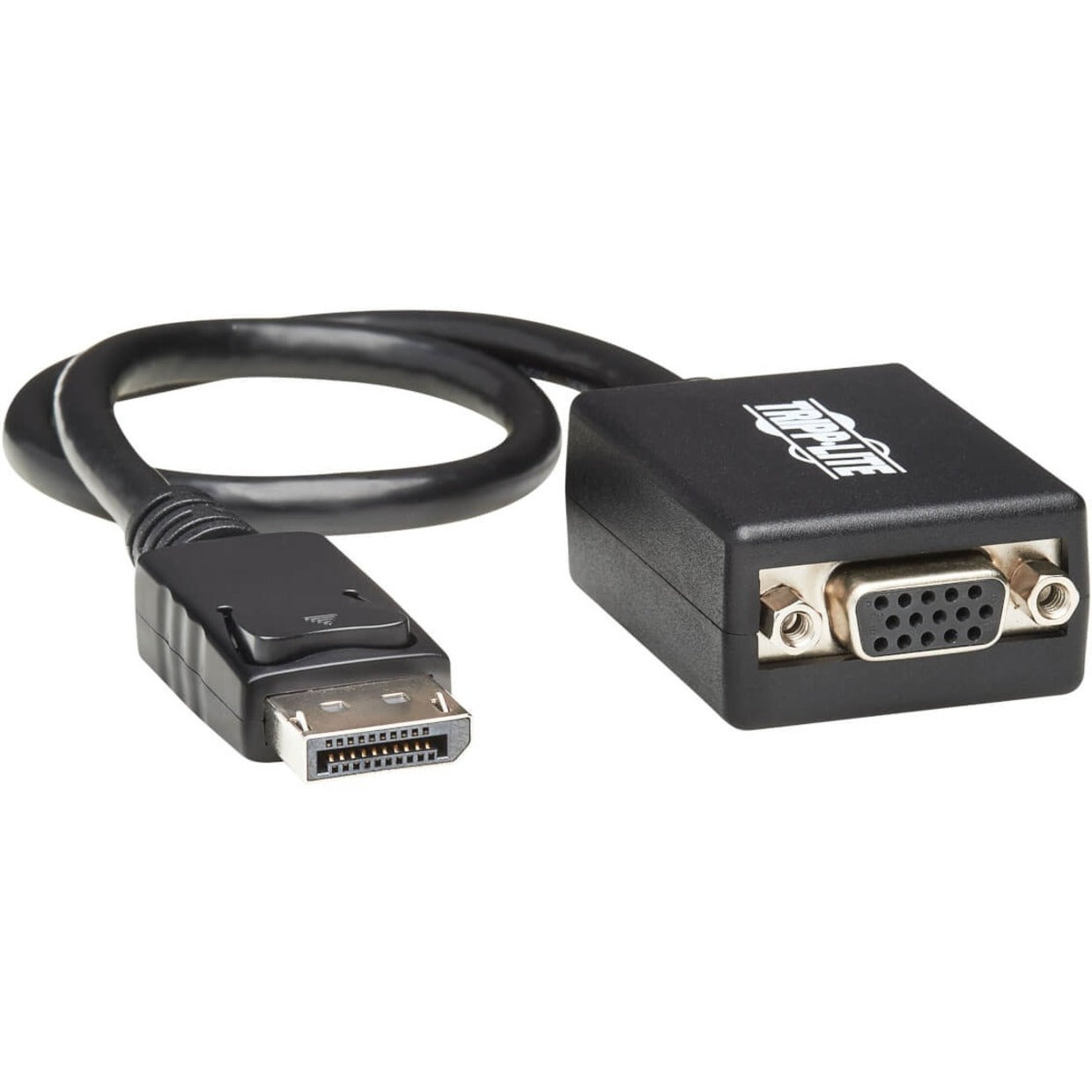 Tripp Lite P134-001-VGA DisplayPort to VGA Active Adapter, 1920 x 1200 (1080p), Black, 1 ft.