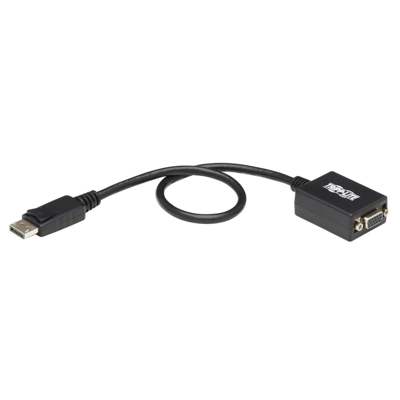 Tripp Lite P134-001-VGA อะแดปเตอร์แสดงผล DisplayPort เป็น VGA แบบแอคทีฟ 1920 x 1200 (1080p) สีดำ 1 ฟุต.