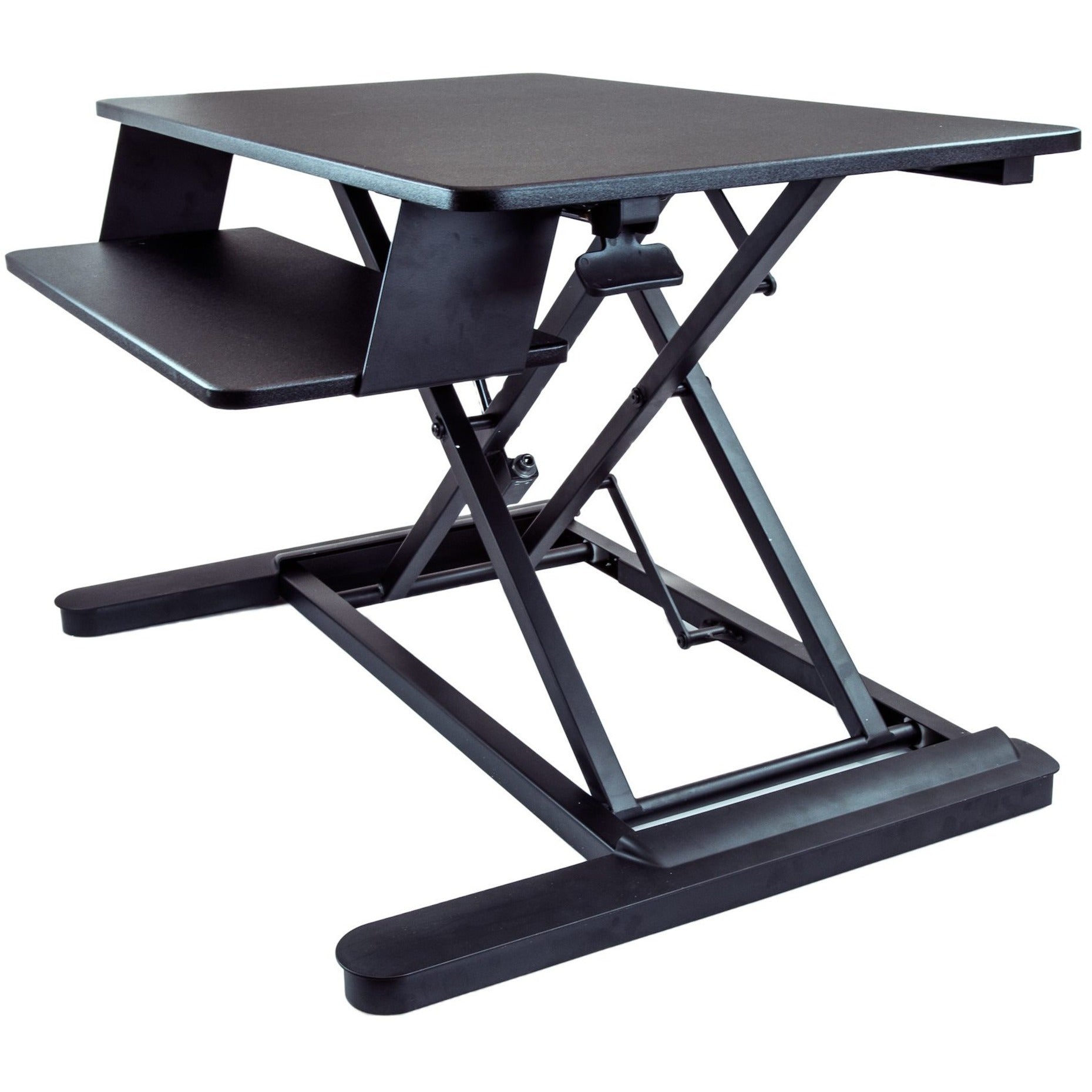 StarTech.com ARMSTSLG Sit-Stand Desk Converter - Large 35in Work Surface, Adjustable Stand up Desk, One-Touch Height Adjustment