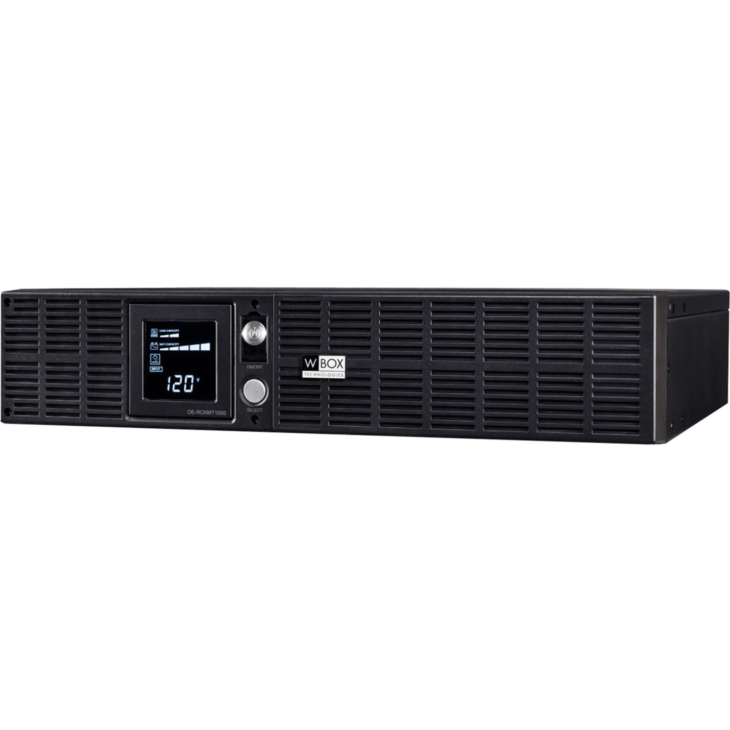 W Box 0E-RCKMT1000 1000VA UPS system with LCD display in 2U rack-mount form factor-alternate-image1