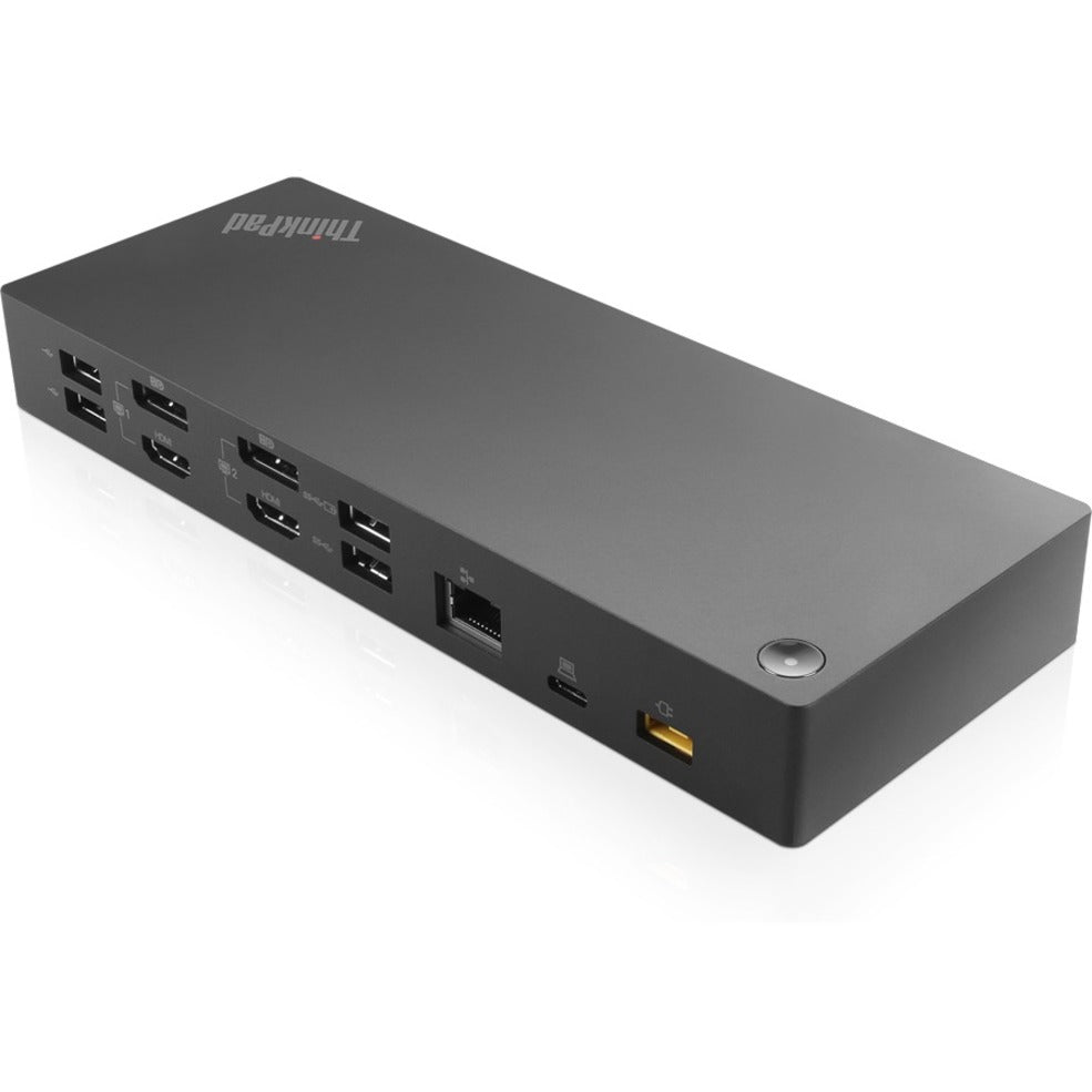 لينوفو 40AF0135US محول لوحة المفاتيح الهجين USB-C ThinkPad ، 2 HDMI ، 2 منافذ DisplayPorts ، 6 منافذ USB ، مزود طاقة بقوة 135 واط