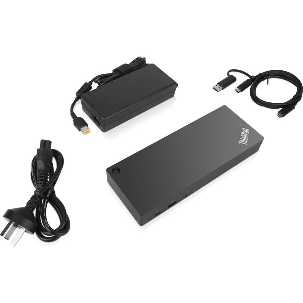 Lenovo 40AF0135US ThinkPad Hybrid USB-C Docking Station, 2 HDMI, 2 DisplayPorts, 6 USB Ports, 135W Power Supply