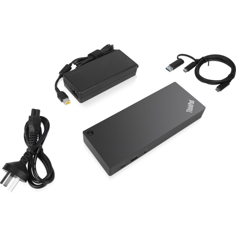 Complete ThinkPad Hybrid dock package with all included accessories