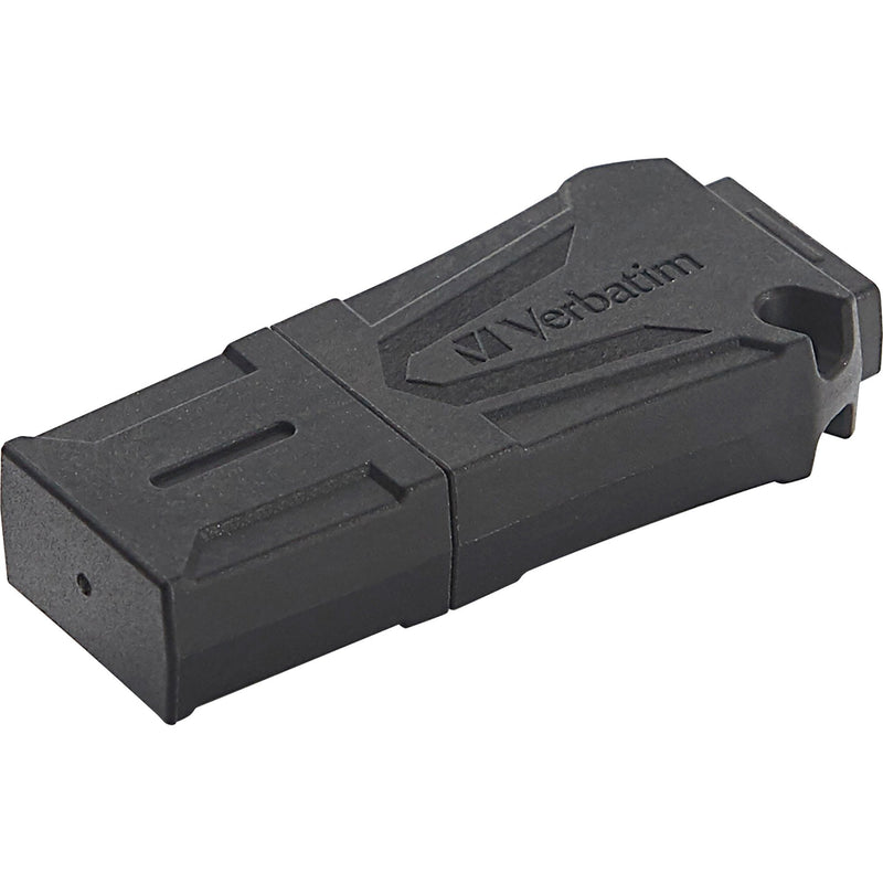 Side view of Verbatim ToughMAX USB drive highlighting its rugged construction and protective design elements