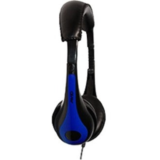 Avid 1EDU-AE35BL-UNOMIC Light Weight Headphone With Braided Nylon Cord Blue, Over-the-head, 1 Year Warranty, Mini-phone (3.5mm) Interface