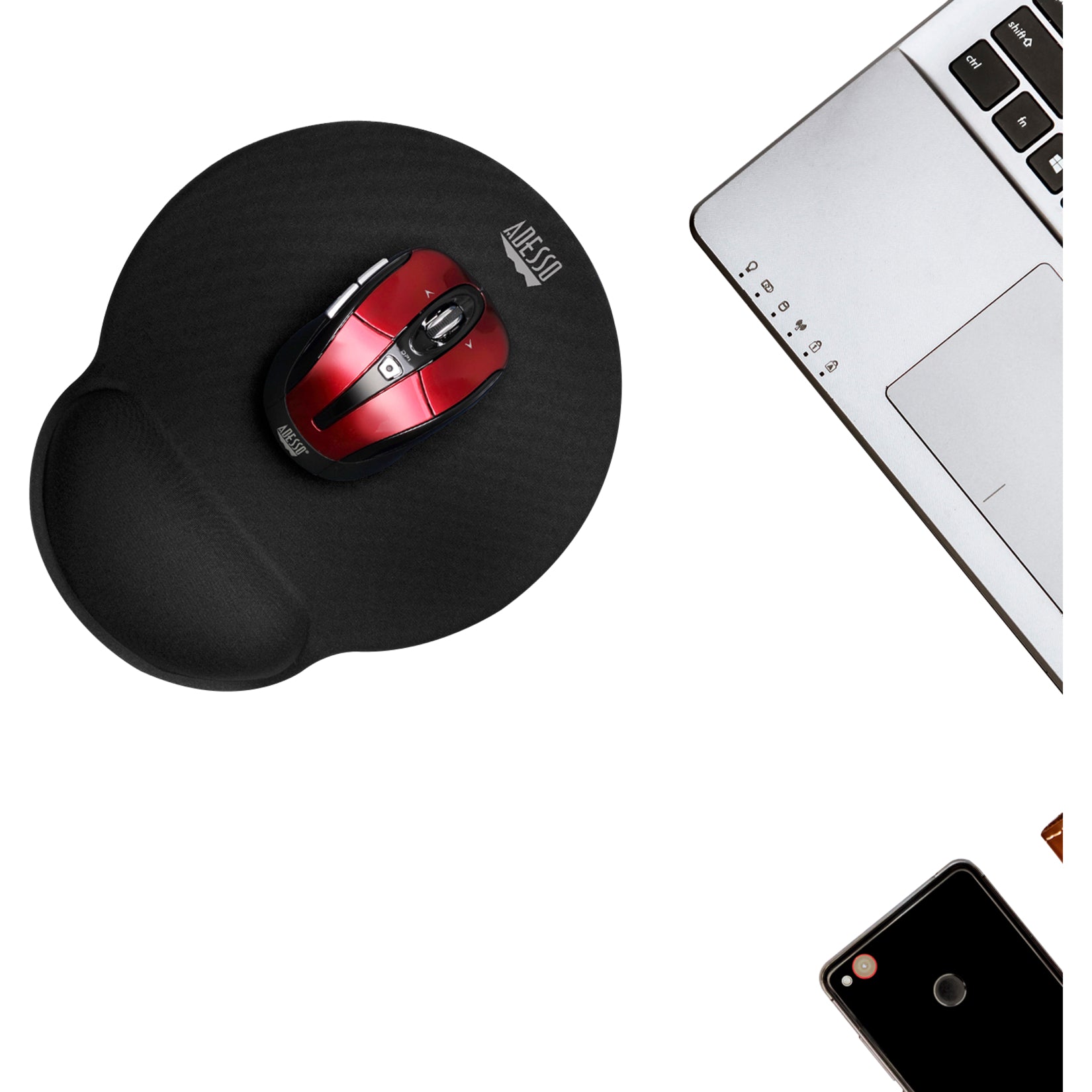 Adesso TRUFORM P200 Memory Foam Mouse Pad con supporto per polso liscio ergonomico confortevole antiscivolo