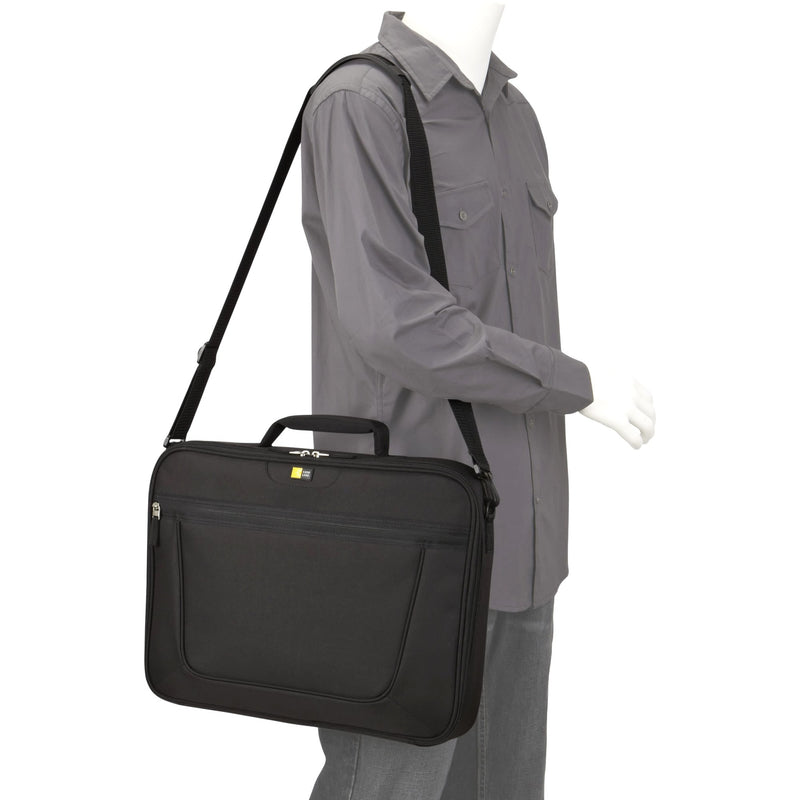 Lifestyle shot showing laptop case being carried with business attire