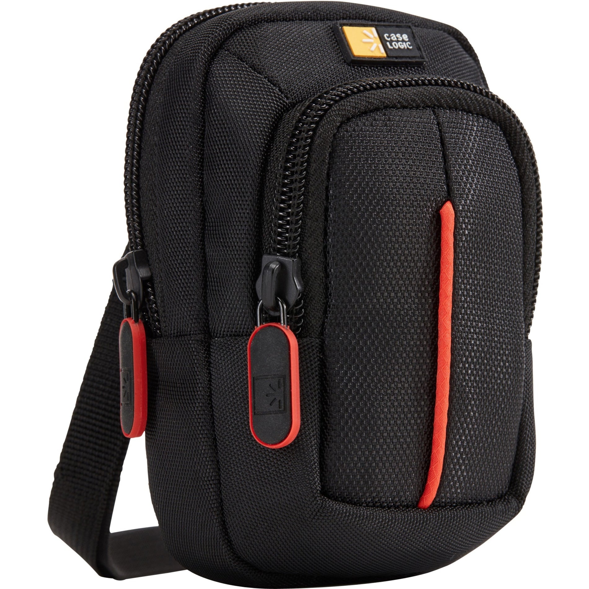 Case Logic 3201012 Compact Camera Case with Storage, Black - Shoulder Strap, Belt Loop, Lanyard Strap