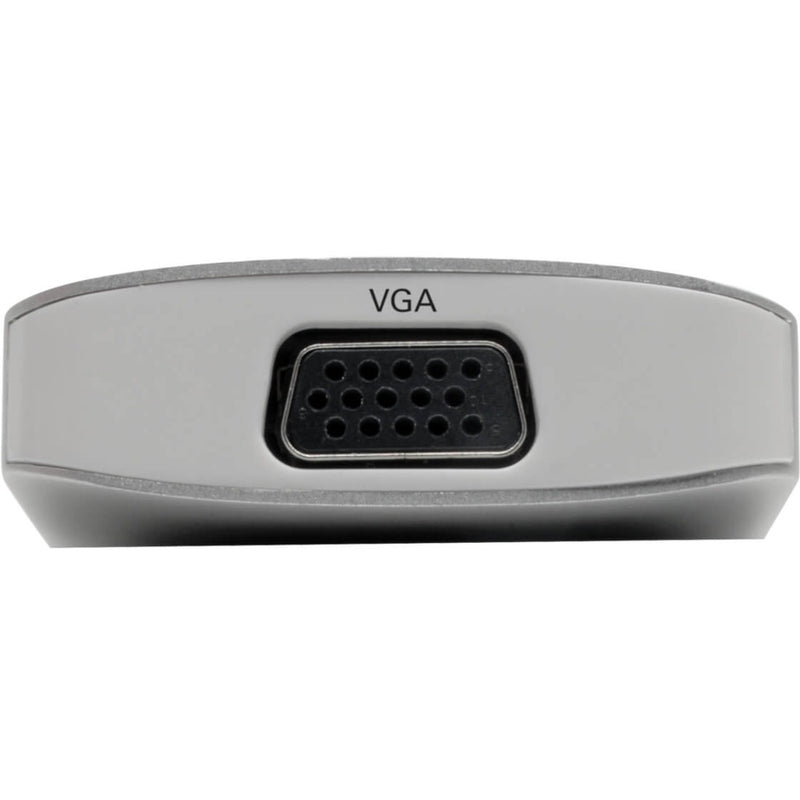 Detailed view of the VGA port on the docking station