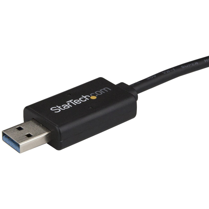 Detailed view of StarTech.com USB 3.0 connector showing blue USB 3.0 port and branding