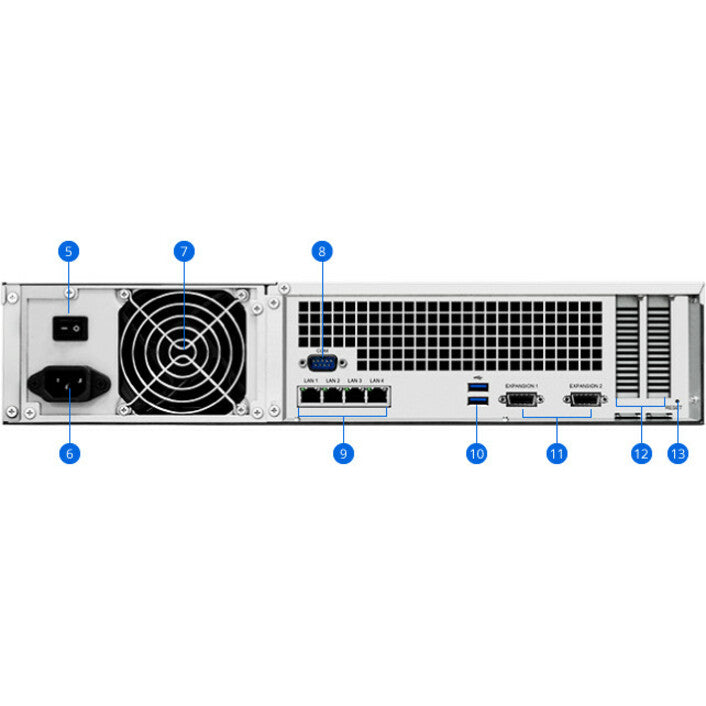 Synology RS3618XS RackStation SAN/NAS Storage System, Quad-core Xeon D-1521, 8GB DDR4, 144TB Capacity, 2U Rack-mountable [Discontinued]