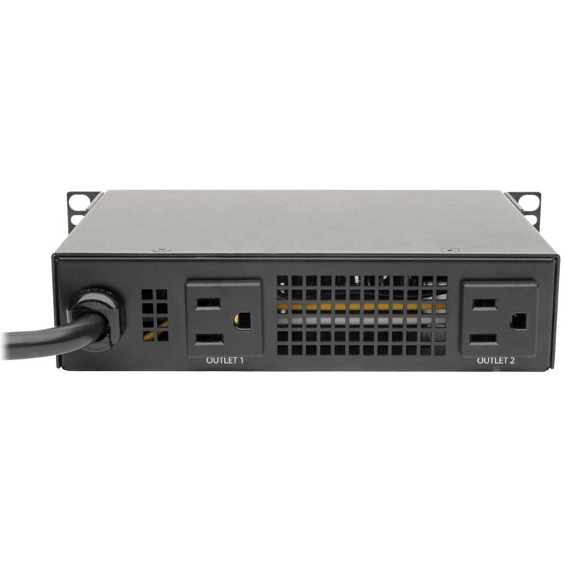 Rear view of PDU15NETLX showing dual outlets and power input configuration