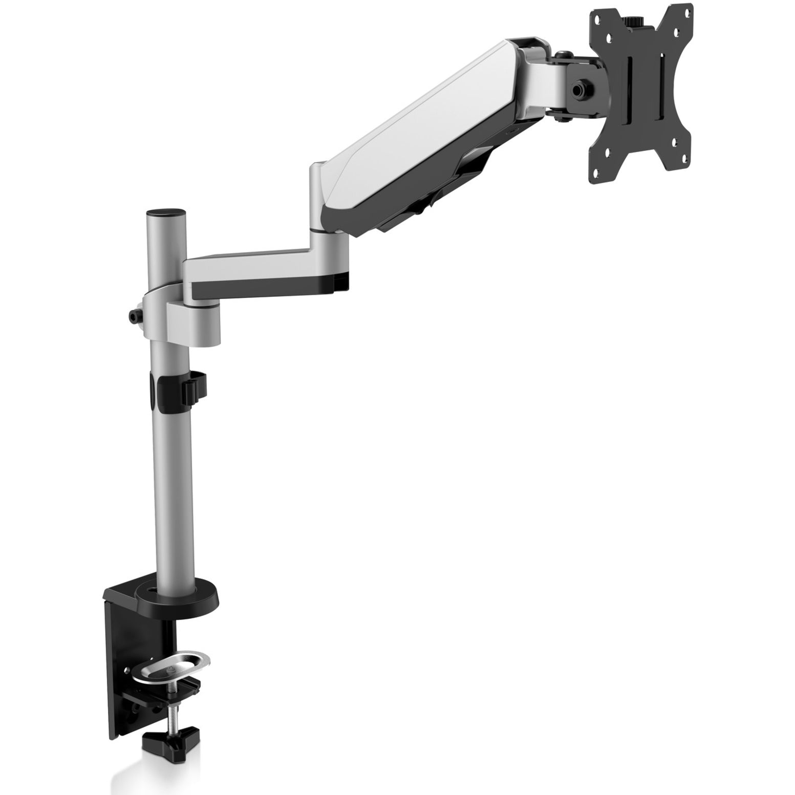 V7 DM1TA-1N Touch Adjust Monitor Mount, Desk Mount for Monitor - Silver