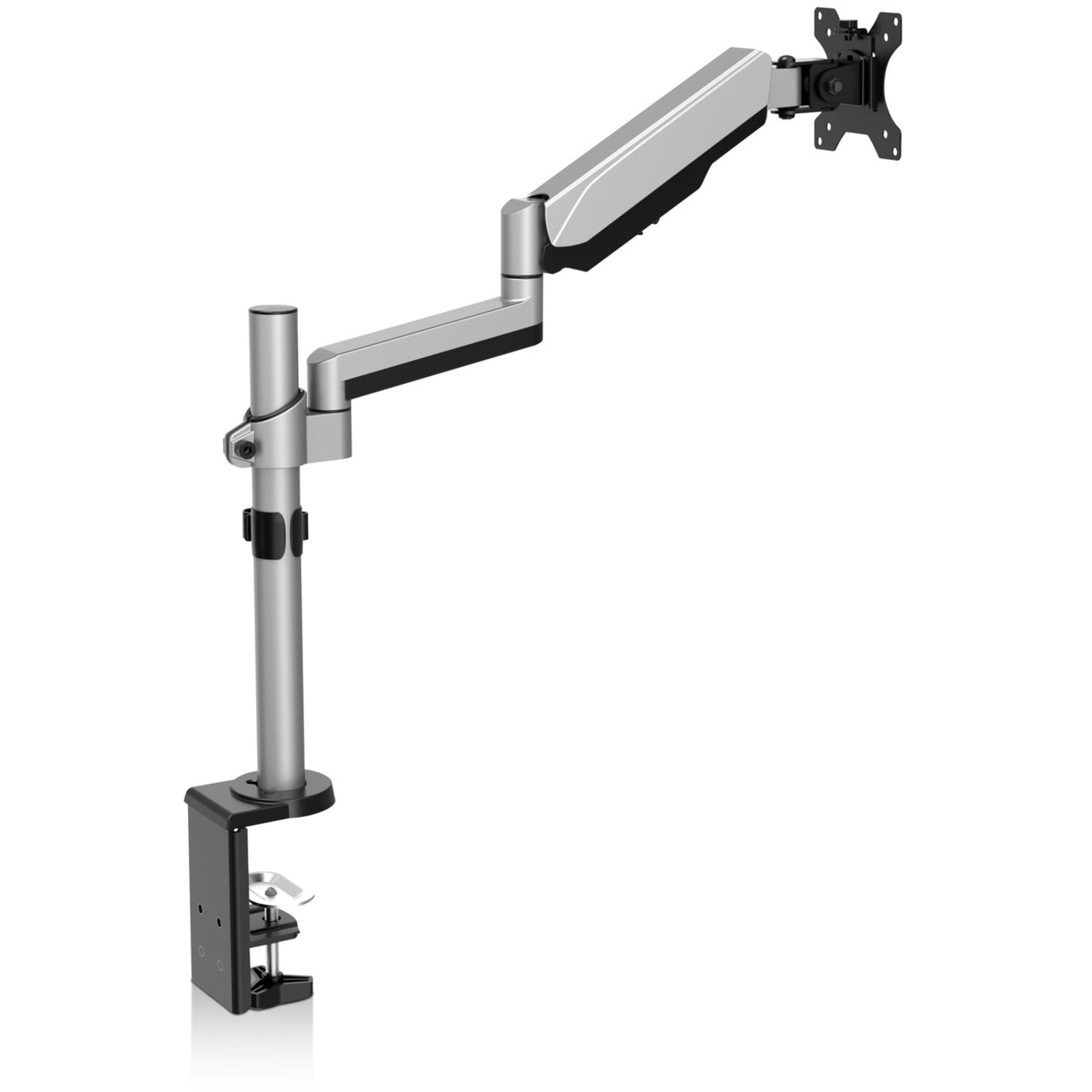 V7 DM1TA-1N Touch Adjust Monitor Mount, Desk Mount for Monitor - Silver