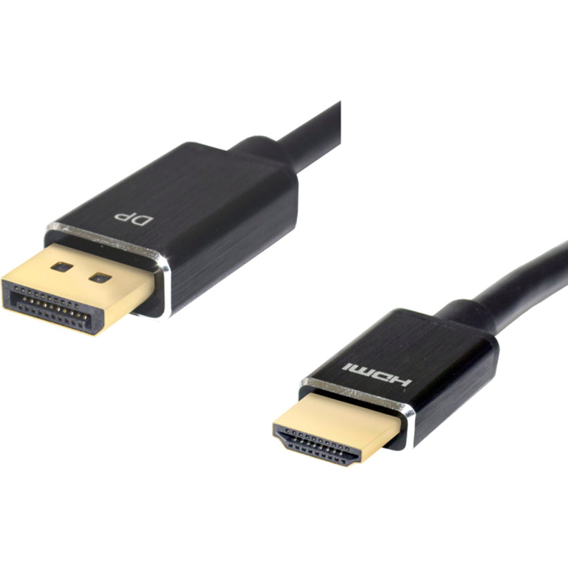 Premiertek DP12AH2-2M DisplayPort DP 1.2a to HDMI 2.0 Cable 4K2K-60Hz, Gold-Plated Connectors, 6.56ft