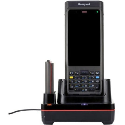 Honeywell CN80 charging cradle with docking station showing mobile computer and separate battery charging slot-alternate-image1