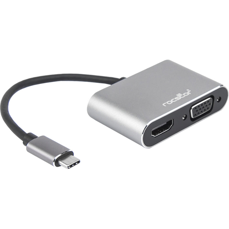 Angular view of adapter showing design elements and USB-C connector