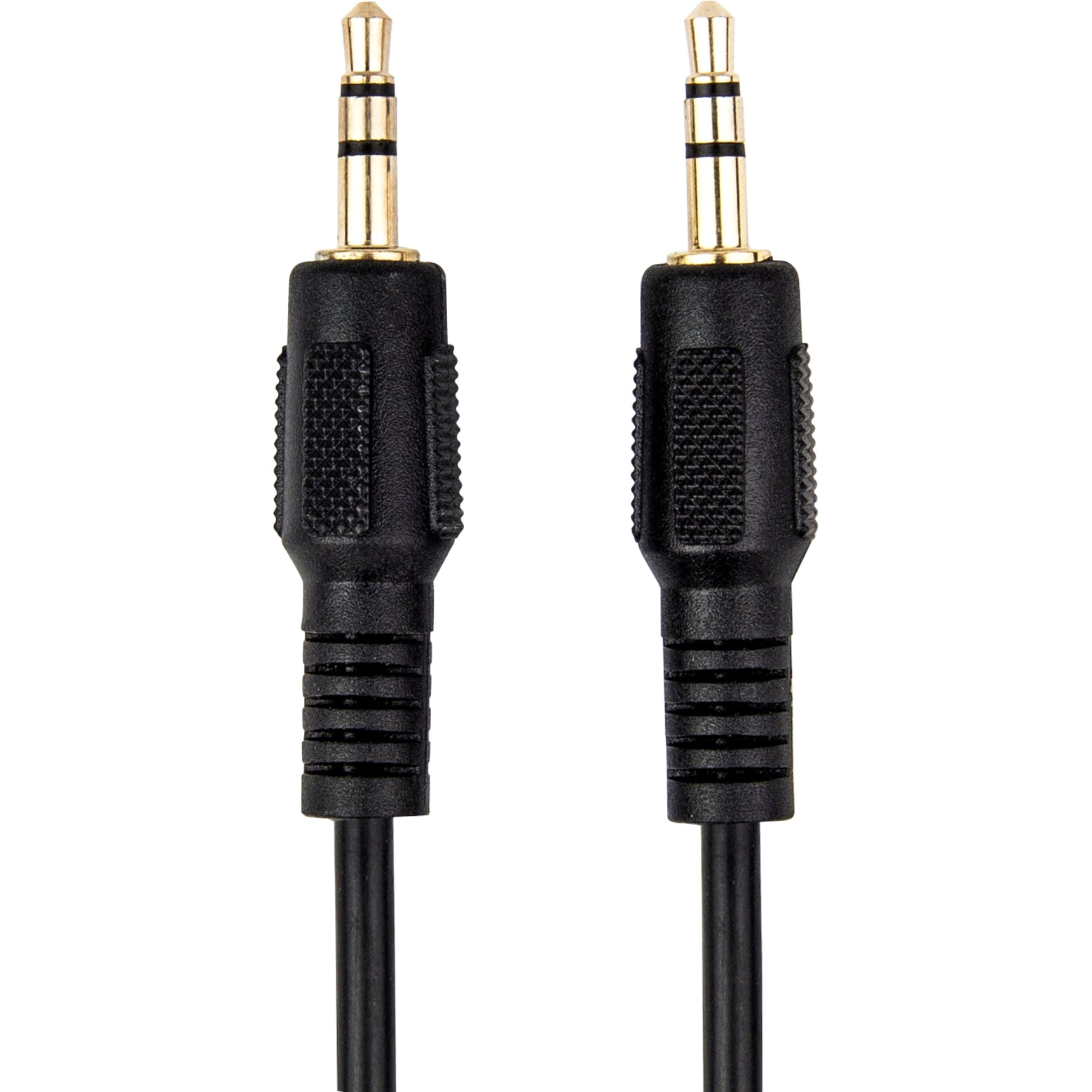 Rocstor Y10C188-B1 Premium 3 ft Slim 3.5mm Stereo Audio Cable, Gold Plated, Black