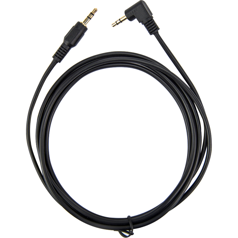 Rocstor Câble audio stéréo fin Premium Y10C193-B1 de 6 pieds connecteur coudé à angle droit noir