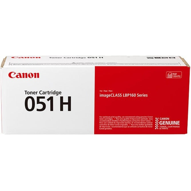 Canon 2169C001 CRG 051H Cartucho de tóner de alta capacidad para LBP162dw Negro Rendimiento de 4000 páginas
