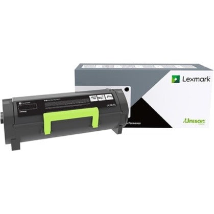 Lexmark 56F0HA0 black high-yield toner cartridge with Unison technology in retail packaging-alternate-image1