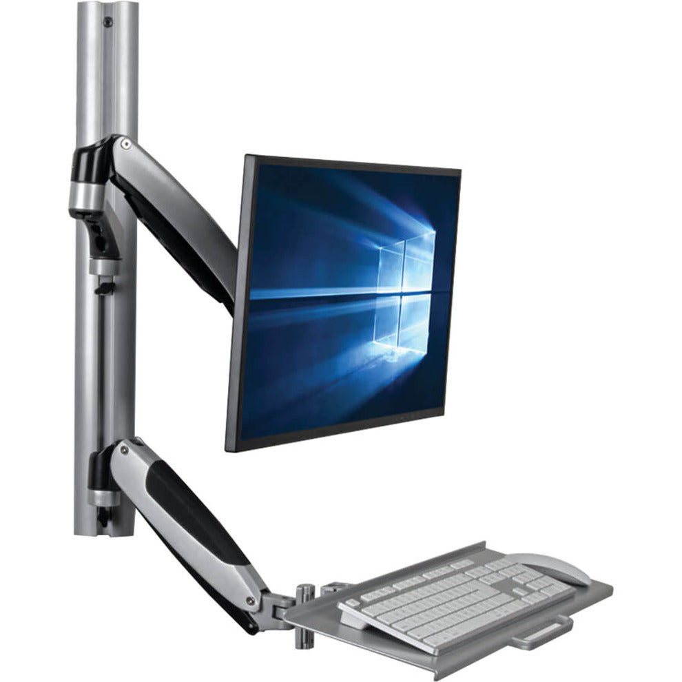 Tripp Lite WWSS1327RWTC WorkWise Single-Display Sit-Stand Wall-Mount Workstation with Thin-Client Mount, Ergonomic Design, 5-Year Warranty