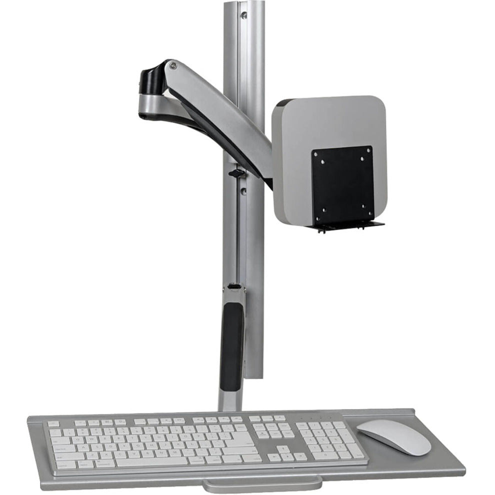 WorkWise mount showing integrated thin client bracket and keyboard setup-alternate-image5