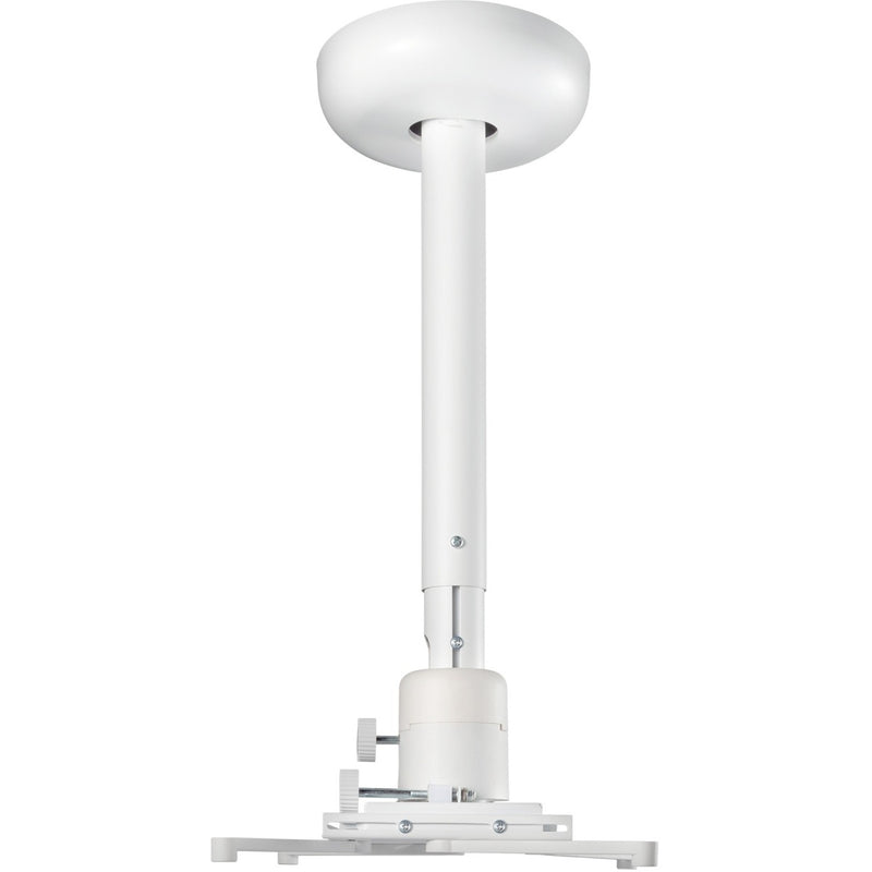 ViewSonic PJ-WMK-007 white ceiling projector mount showing vertical support column and mounting plate