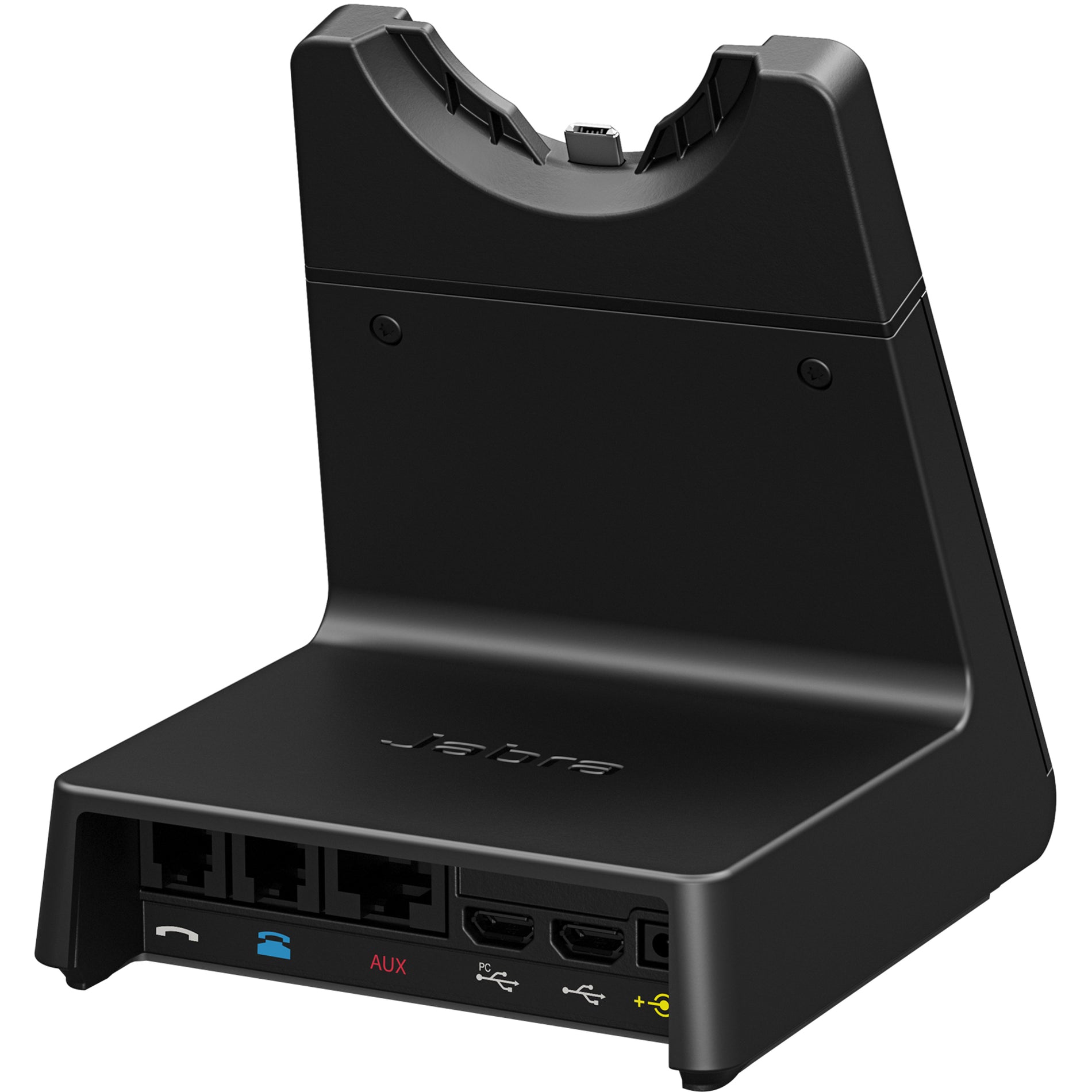 Rear view of Jabra Engage 75 Mono base station showing connectivity ports-alternate-image8