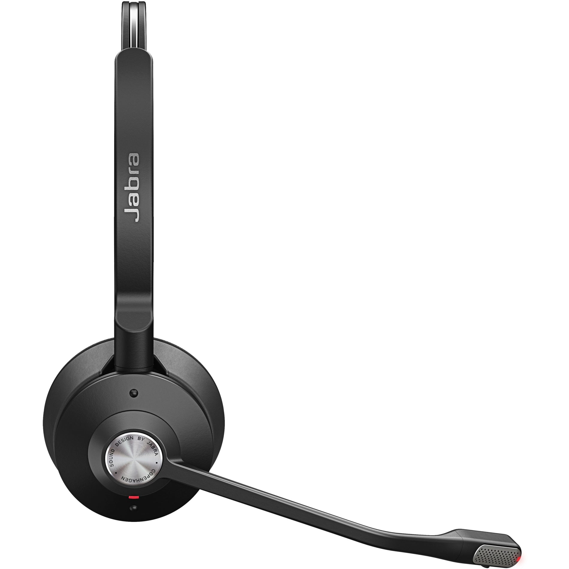 Side view of Jabra Engage 65 headset highlighting the boom microphone design-alternate-image3