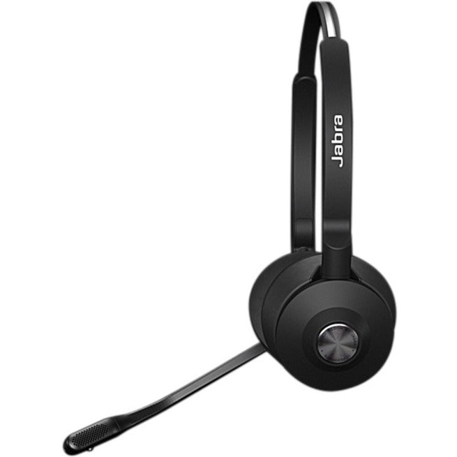 Side profile view of Jabra Engage 65 headset showing control interface and mic placement-alternate-image4