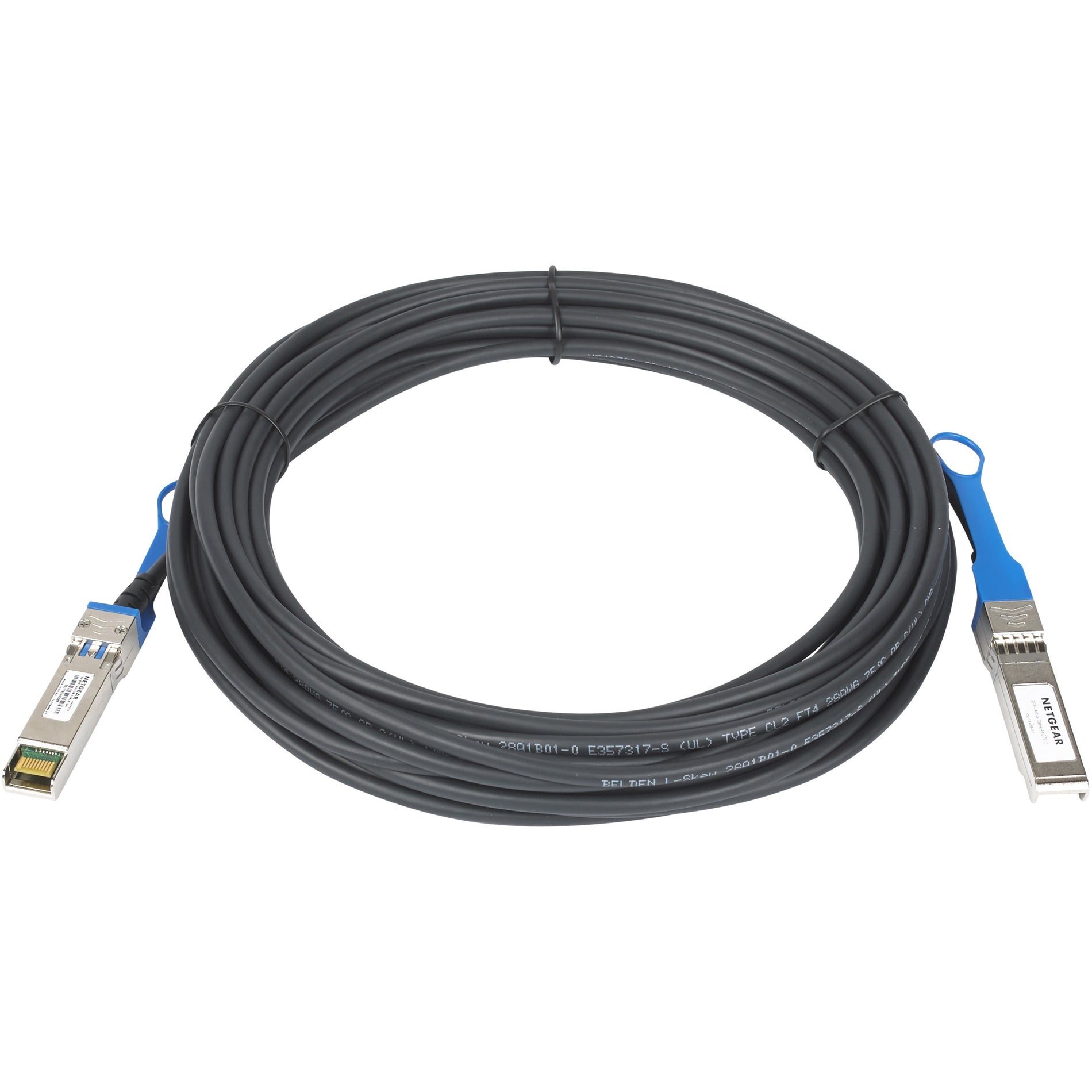 Netgear AXC7610-10000S 10m 直接连接活动 SFP+ DAC 电缆，10 Gbit/s 数据传输速率 品牌名称：Netgear 品牌翻译：网件