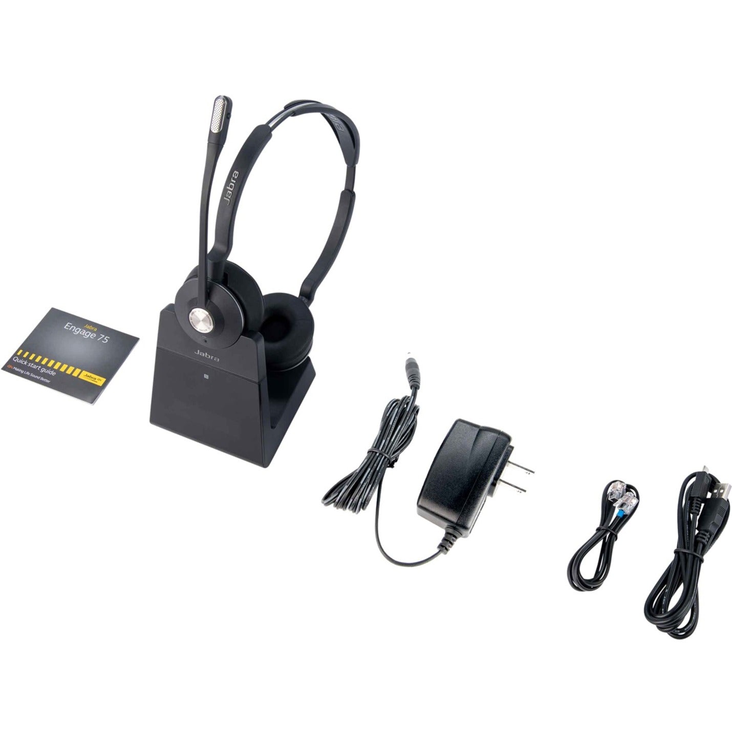 Complete Jabra Engage 75 package with accessories and documentation-alternate-image6