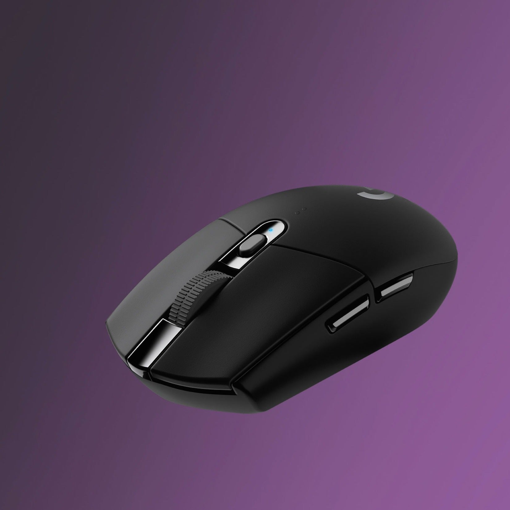 Side profile of Logitech G305 gaming mouse against purple background-alternate-image3