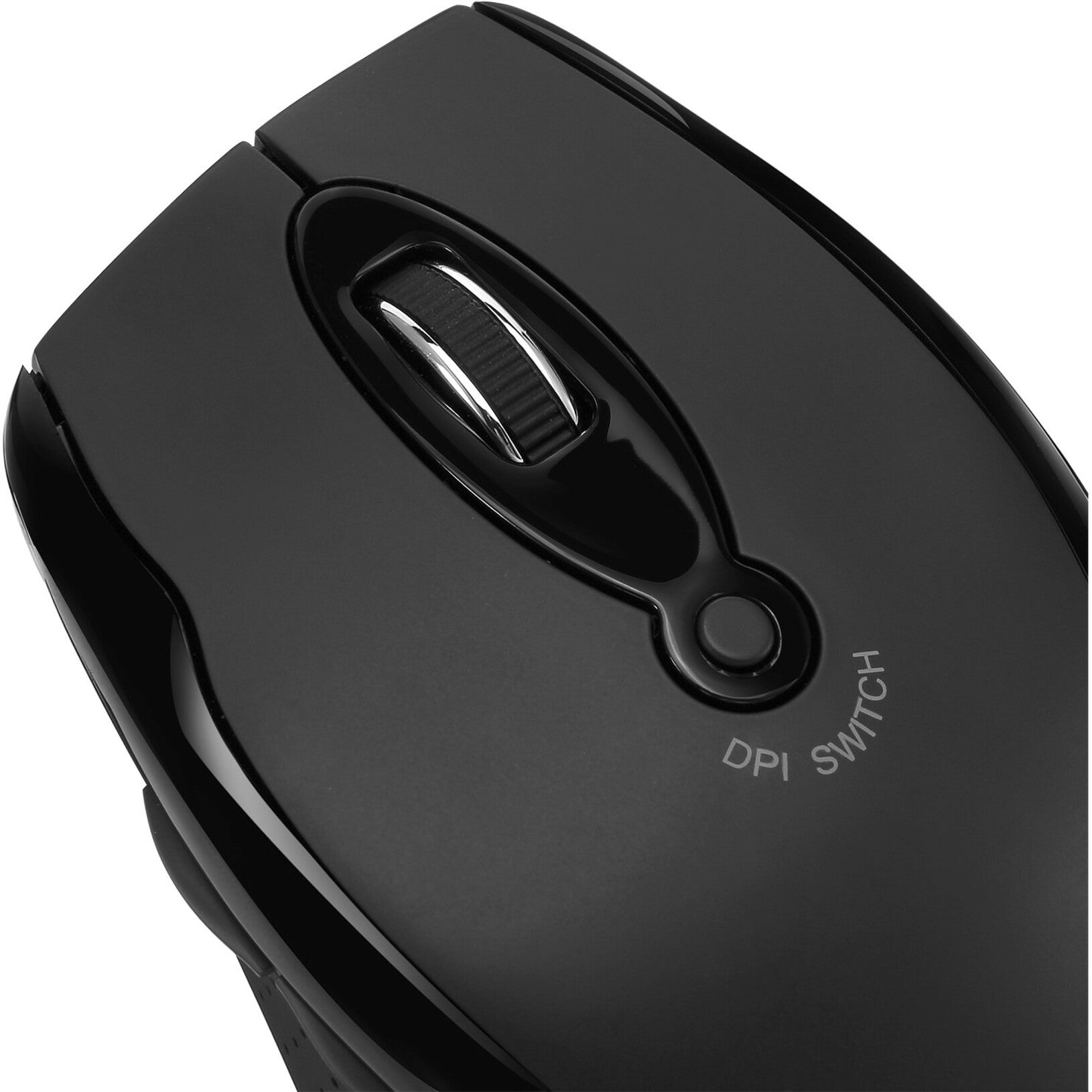 Close-up view of DPI switch button on Adesso mouse-alternate-image4