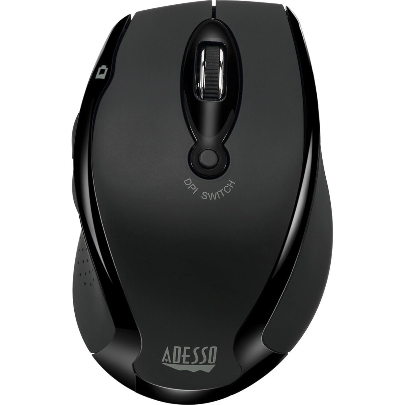 Adesso iMouse M20B Wireless Ergonomic Optical Mouse, 6 Buttons, 2.4GHz RF Technology, 1500 DPI Resolution, USB Receiver, Right-Handed Design, Black - M20B (1 Year Warranty)