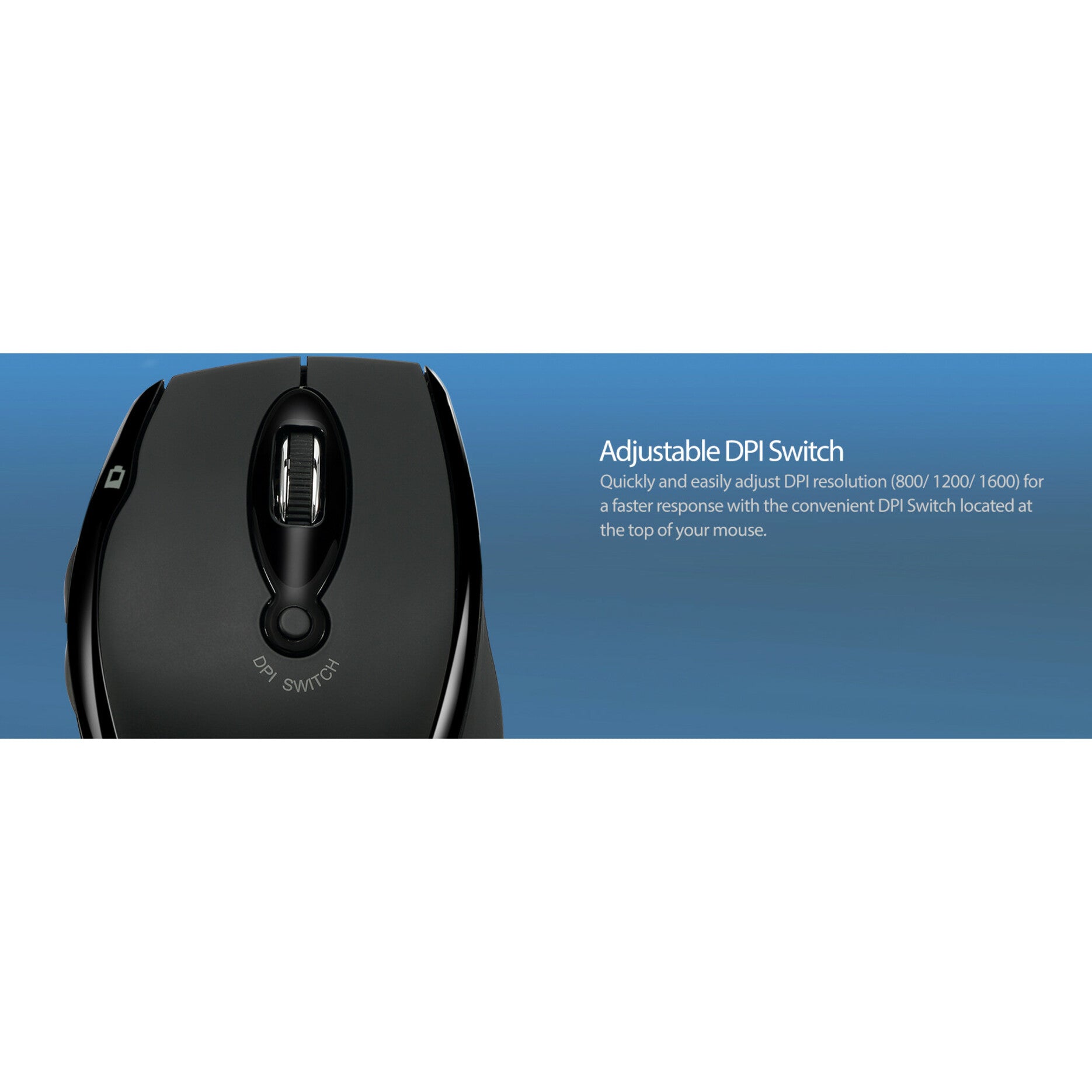 Adesso IMOUSE M20B Wireless Ergonomic Optical Mouse, 2.4 GHz Radio Frequency, 6 Buttons, 1500 dpi