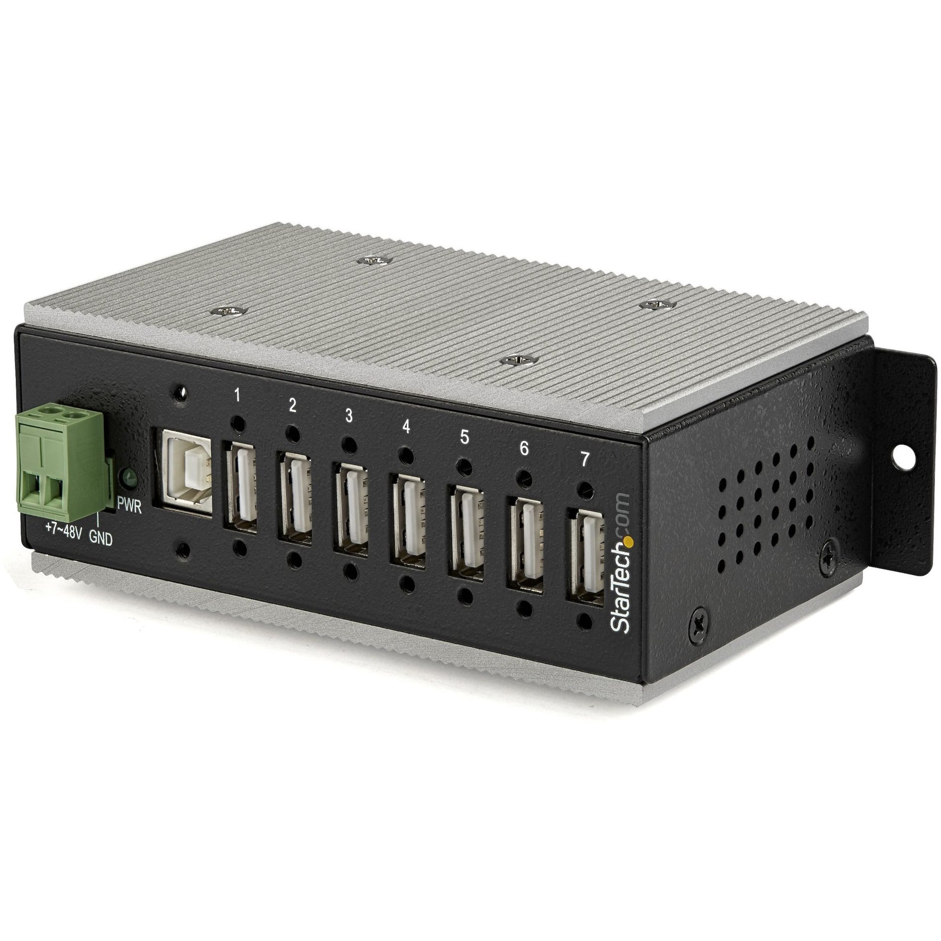 StarTech.com HB20A7AME 7-Port Industrial USB 2.0 Hub - ESD Protection, Metal Housing