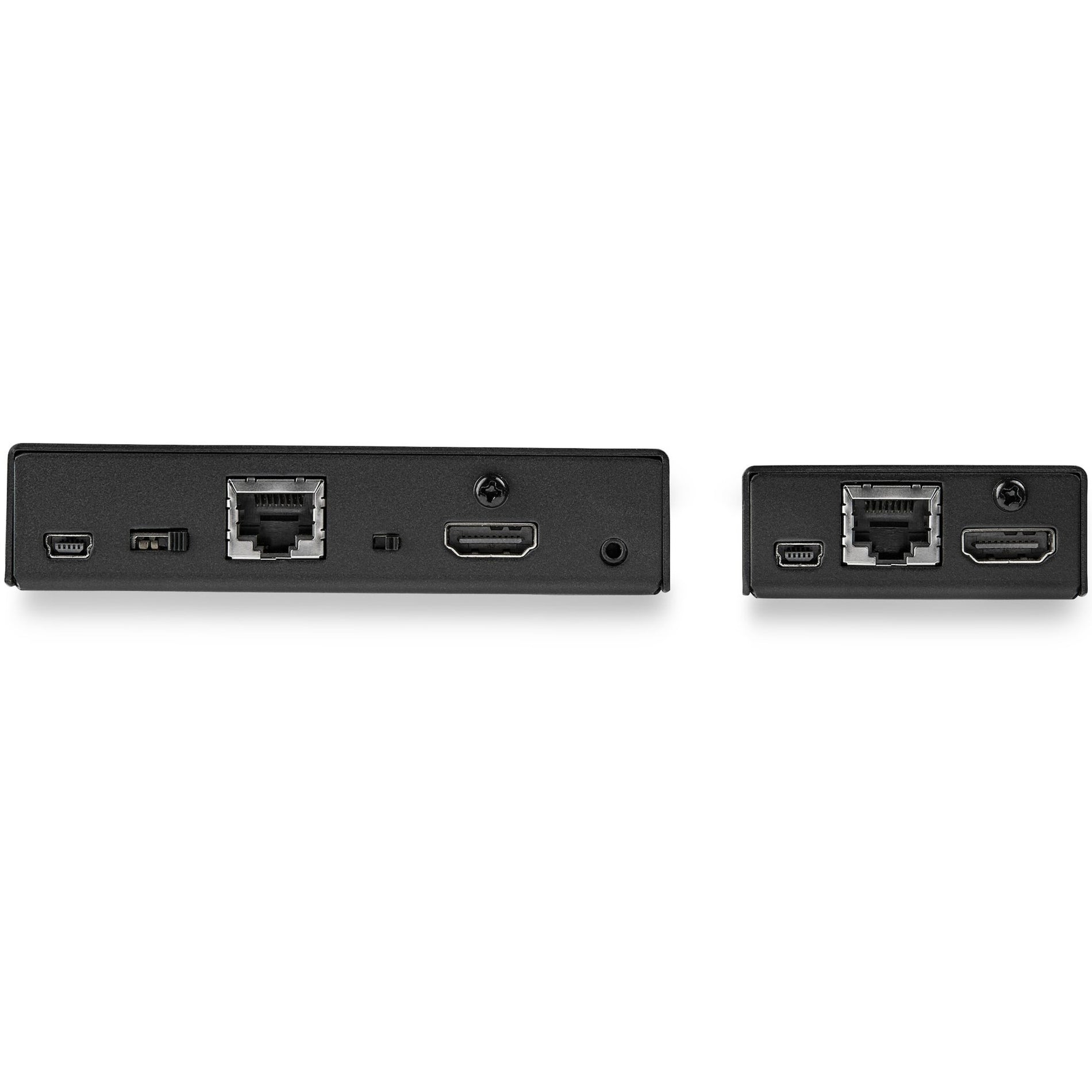 Close-up view of connection ports on HDMI over IP extender units-alternate-image3