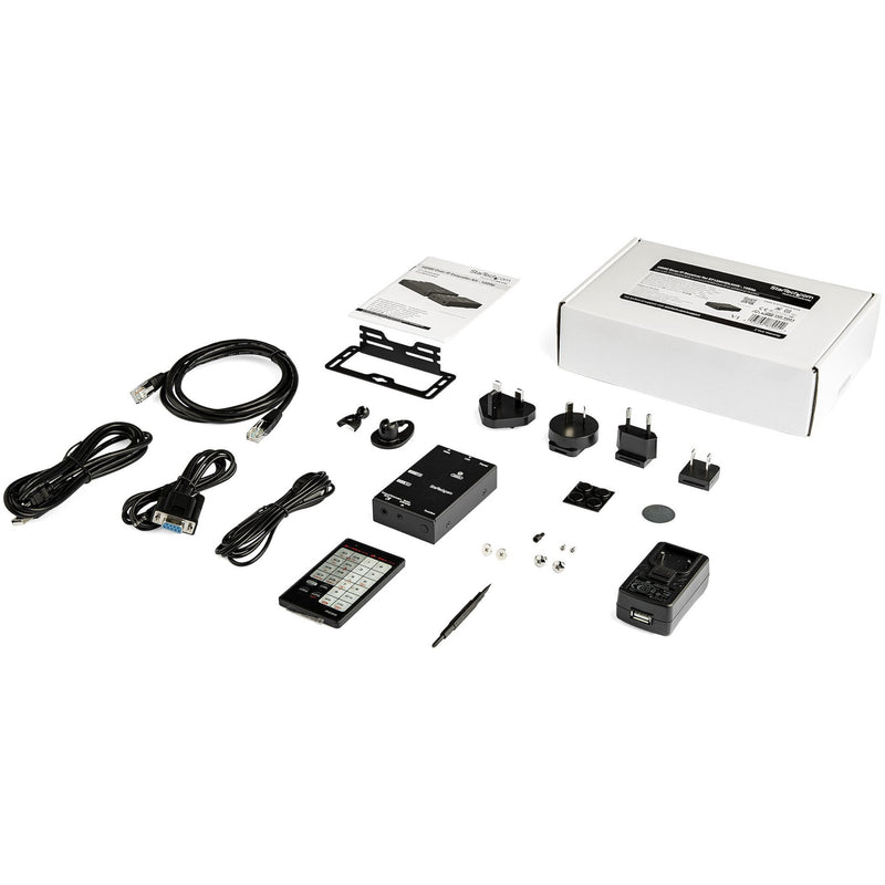 Complete package contents of StarTech.com HDMI over IP receiver kit